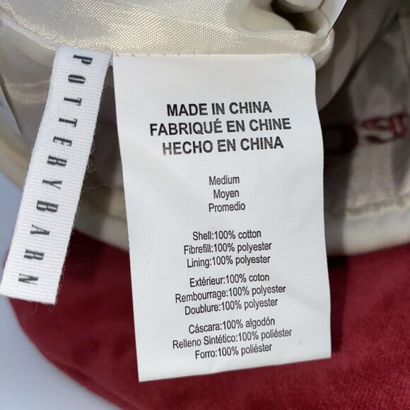 Pottery Barn Noba Christmas Holiday Stocking Monogrammed Velvet Red Cream 19 in - Picture 4 of 9